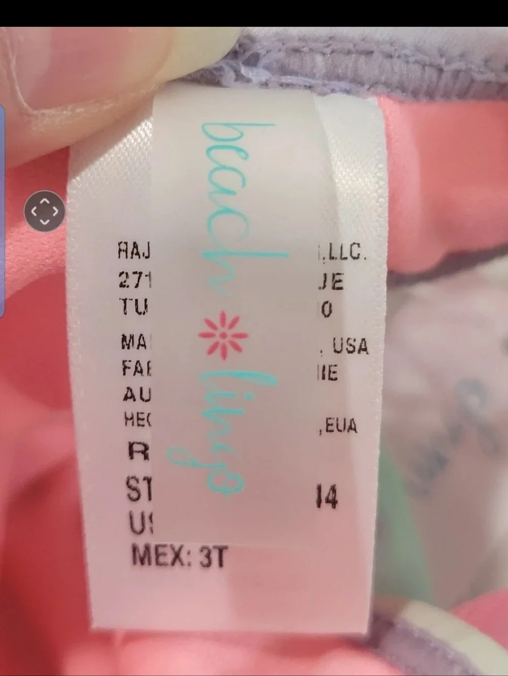 Beach Lingo Girls Sequin Ice Cream Rainbow Frill One-Piece Swimsuit SZ 3T NEW